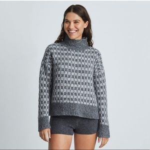 Everlane The Cloud Checkered Sweater